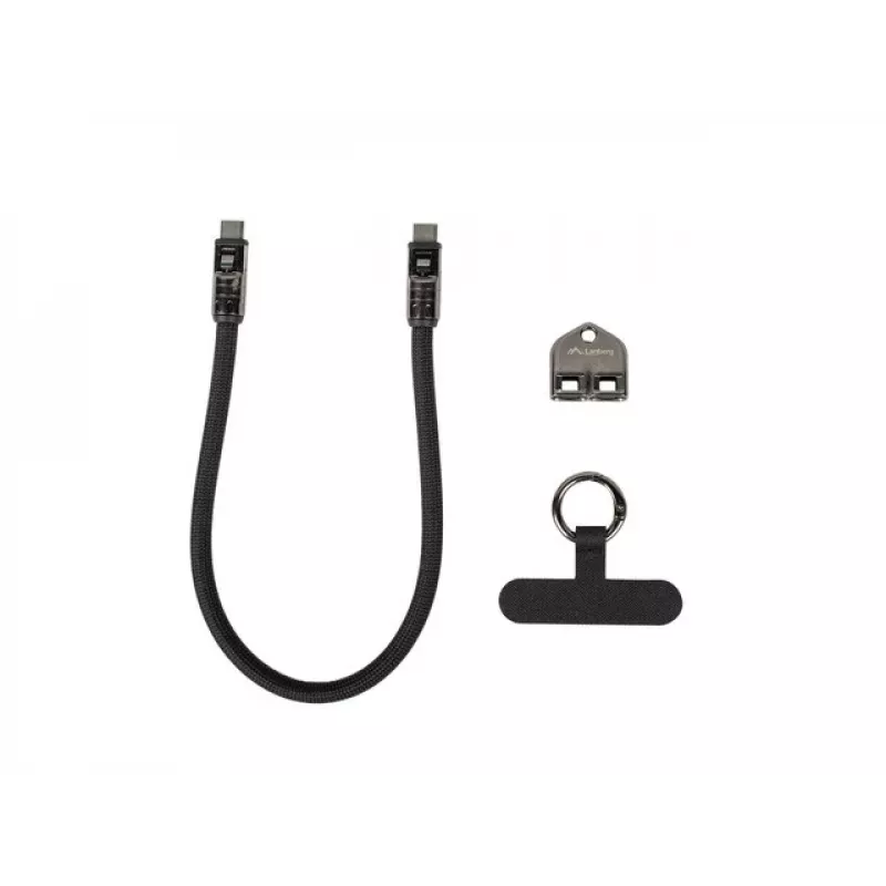 USB-C kaabel LANBERG CA-CMCM-10LN-0003-BK 0,3 m 240 W Must