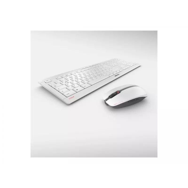 Klaviatuur CHERRY Stream Desktop Recharge hiir kaasas universaalne RF juhtmevaba QWERTZ saksa hall