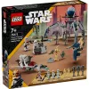 LEGO Star Wars kloonsõdurite ja lahingudroidide lahingukomplekti ehitusmänguasjad lastele kiirrattasõidukiga, 4 minifiguuri ja 5 figuuri, kingitused poistele