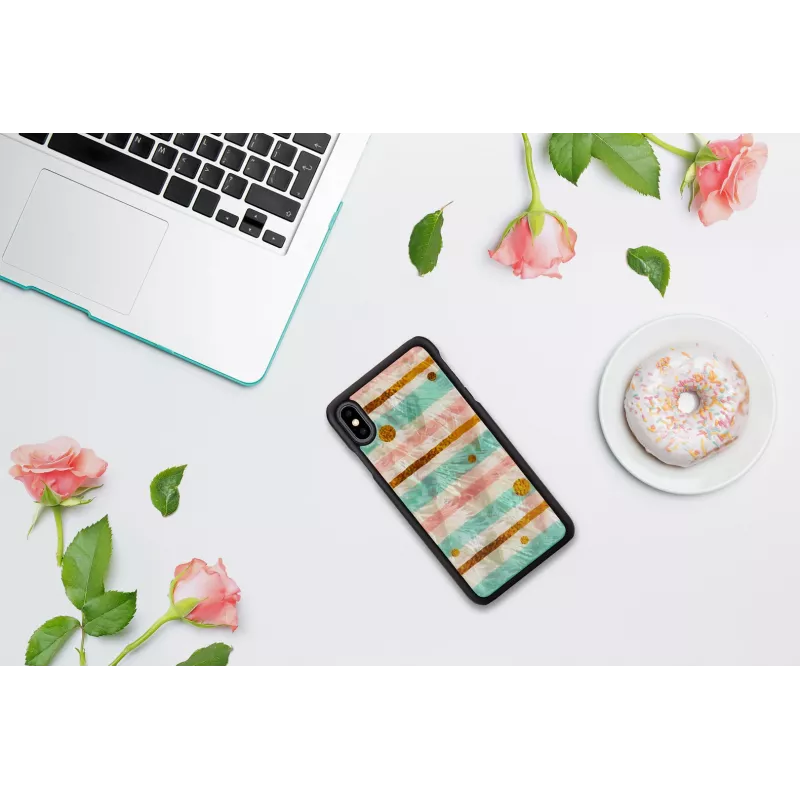 Kaitsev nutitelefoni ümbris iKins iPhone XS Max jaoks — Pop Mint Must, kõva kest kõrgendatud servadega