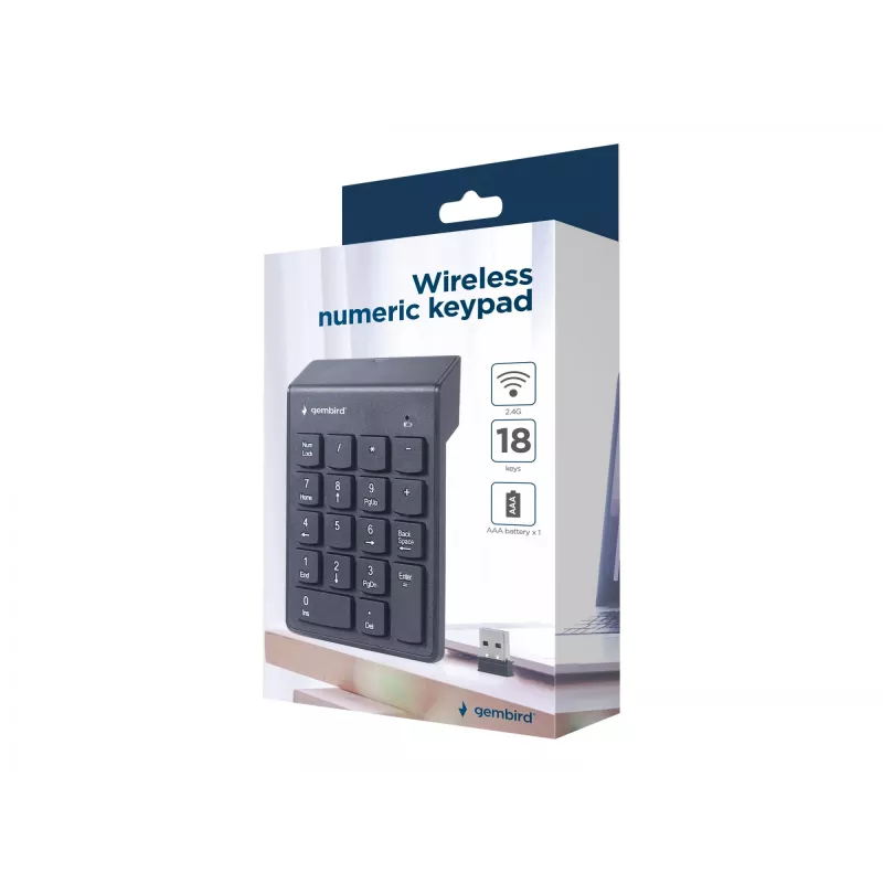 Gembird KPD-W-02 numbriklahvistik sülearvutile/arvutile Bluetooth must