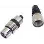 XLR 3-kontaktiline pistik Omnitronic 30200111 — isane/emane helipistik mikrofoni ja pro-heli jaoks