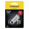 USB-mälupulk Intenso 32 GB USB Type-A 2.0 must hõbedane