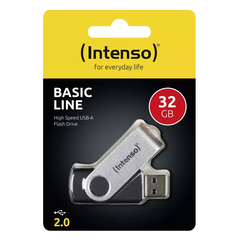 USB-mälupulk Intenso 32 GB USB Type-A 2.0 must hõbedane