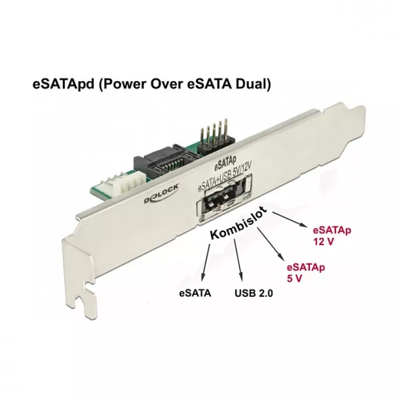 Sisemine eSATA-adapter DeLOCK 63921