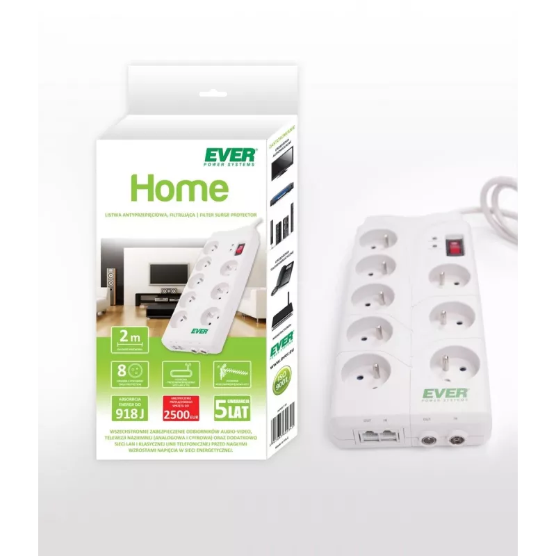Pingekaitse Home 2m 8 pistikupesa