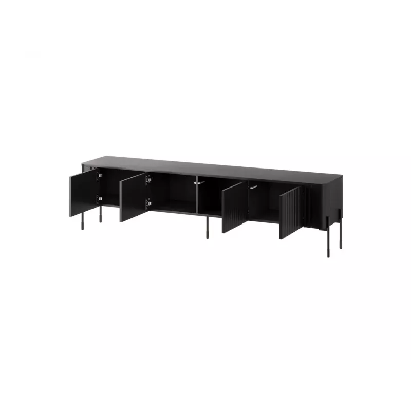 TV-kapp cama meble VERA 190x40x50 cm — matt must pealispind ja raam