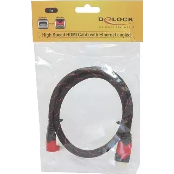 HDMI-kaabel DeLOCK 1 m HDMI Type A standardne must punane