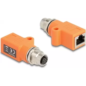 DeLOCK 60618 ühendusadapter M12 RJ45 oranž