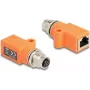 DeLOCK 60618 ühendusadapter M12 RJ45 oranž