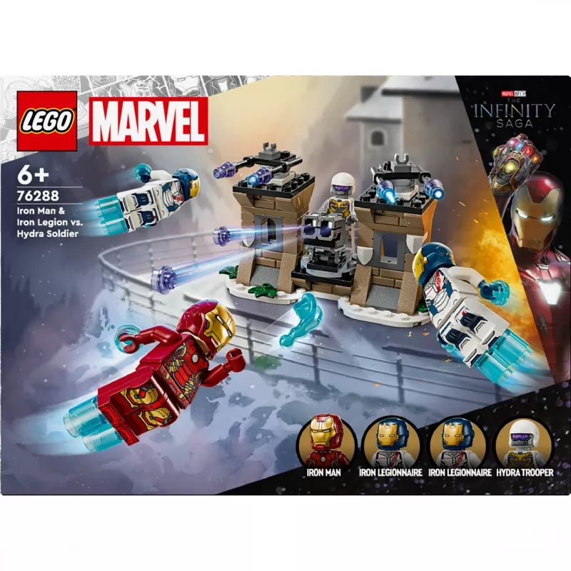 Ehitusmänguasi LEGO komplekt 76288 Marvel Super Heroes Raudmehe Raudleegion HYDRA sõdur, minifiguur, ehitatav mudel