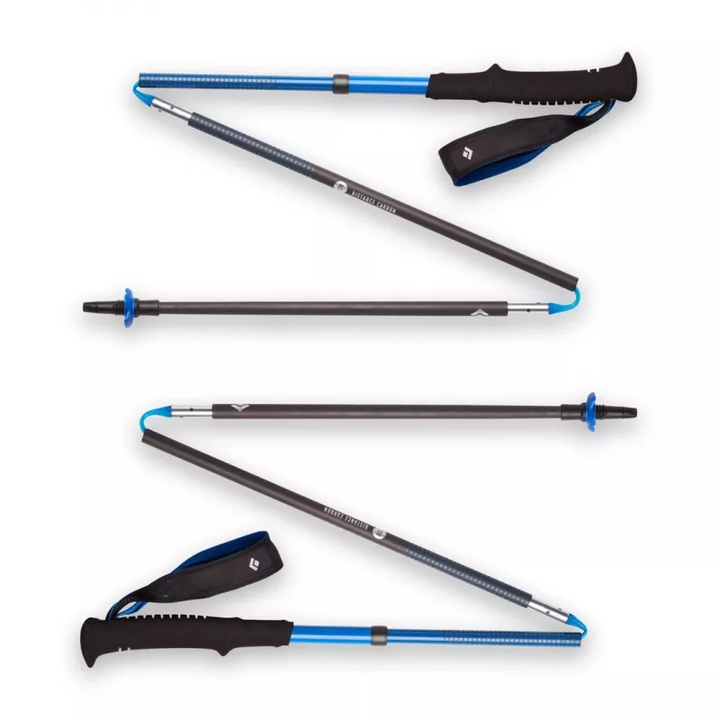 Matkakepid Must Diamond Distance Carbon Z, kokkupandav süsinikust võll, 120 cm, 280 g, 3-osaline