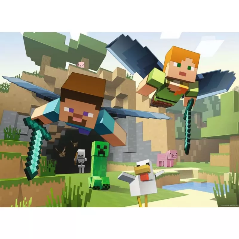 Mosaiikpusle Ravensburger Minecraft Animal Adventures — 200 tk, ristkülikukujuline