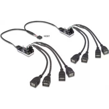 USB-jaotur DELOCK 61072 — 8-pordiline USB 2.0 jaotur, siintoide