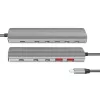 LogiLink USB 3.2 Gen2 jaotur 4+1 pordiga 2x USB-A 2x USB-C PD 100W alumiinium
