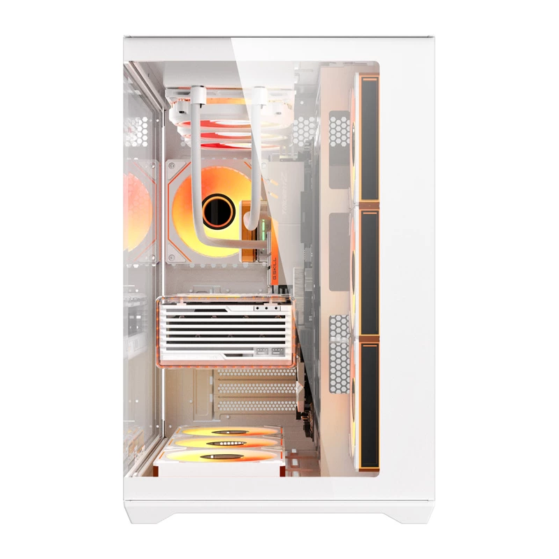Arvutikorpus Darkflash C280 (valge) koos 7 jahutusventilaatoriga
