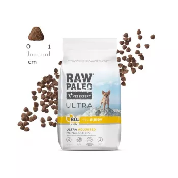 RAW PALEO Ultra Mini Puppy Turkey - kuivtoit kutsikatele - 8 kg