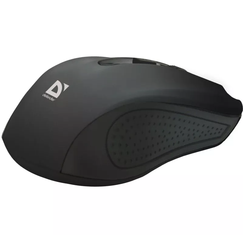 Juhtmevaba raadiosageduslik hiir DEFENDER Accura MM-935 — optiline 1600 DPI, mõlemakäeline, 3 nuppu, USB-vastuvõtja, must