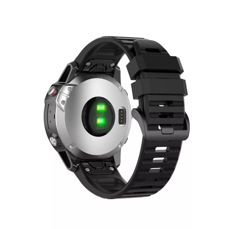 Silikoonrihm FIXED Garmin QuickFit 26mm must — asendusrihm 26 mm