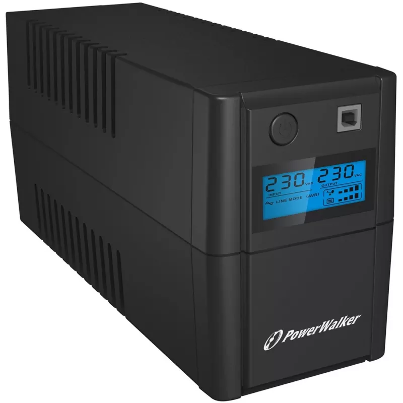 PowerWalker VI 850 SHL Schuko katkematu toiteallikas (UPS) Line-Interactive 0,85 kVA 480 W 2 AC-pistikupesa