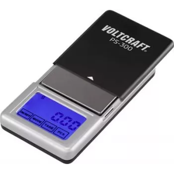 VOLTCRAFT VC-8912595 PS-200 Taskukaal kaaluvahemik (max.) 200 g Loetavus 0.01 g patareitoitega Must, Hõbedane (VC-8912595)