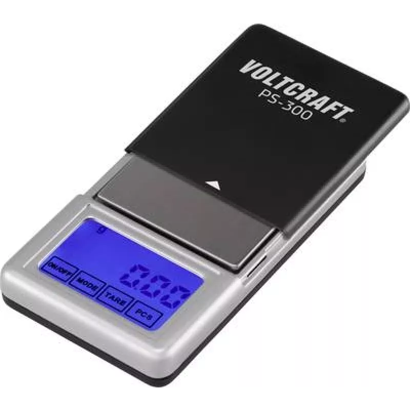 VOLTCRAFT VC-8912595 PS-200 Taskukaal kaaluvahemik (max.) 200 g Loetavus 0.01 g patareitoitega Must, Hõbedane (VC-8912595)