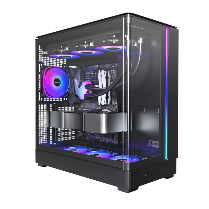 Arvutikorpus Montech KING 45 PRO must — micro ATX / Mini-ITX, Midi Tower