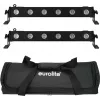 LED-riba komplekt EUROLITE 2x LED BAR-6 QCL RGBW koos pehmekotiga