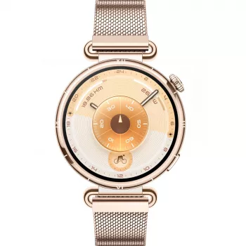 Nutikell HUAWEI WATCH GT6 1,32-tolline AMOLED, 41 mm, roostevaba teras, kuldne, Milano võrgust rihm, IP69, 14-päevane aku