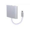 USB-graafikaadapter GEMBIRD A-CM-HDMIF-02-SV, HDMI-väljund, kuni 3840×2160, hõbedane, 58,5×51×11,6 mm
