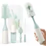 Momcozy PUSH-PRESS disainiga pudeliharjakomplekt roheline