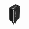 Laadija CANYON OnCharge 65RC sisseehitatud USB-C kaabliga, 65 W, 1x PD, 1x QC, EL-pistik, must