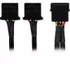 Sharkoon SATA Y toiteadapter, 4P Molex, 0,15 m, must - digitaal-/andmeside - toiteplokk