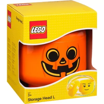 Hoiukarp Room Copenhagen LEGO Storage Head Pumpkin suur oranž/must