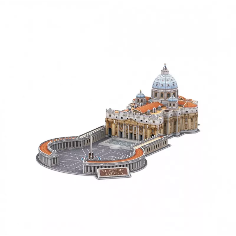 3D puzzle Cubicfun Püha Peetruse basiilika mudel 306-DS0997H, papist tükid, kokkupandud väikemudel
