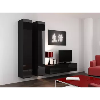 Cama suletud Kapp VIGO '180' 180/40/30 must/must läikiv
