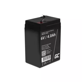 UPS-i aku roheline Cell AGM15, 6 V, 4 Ah, suletud pliiaku (VRLA), must, 680 g