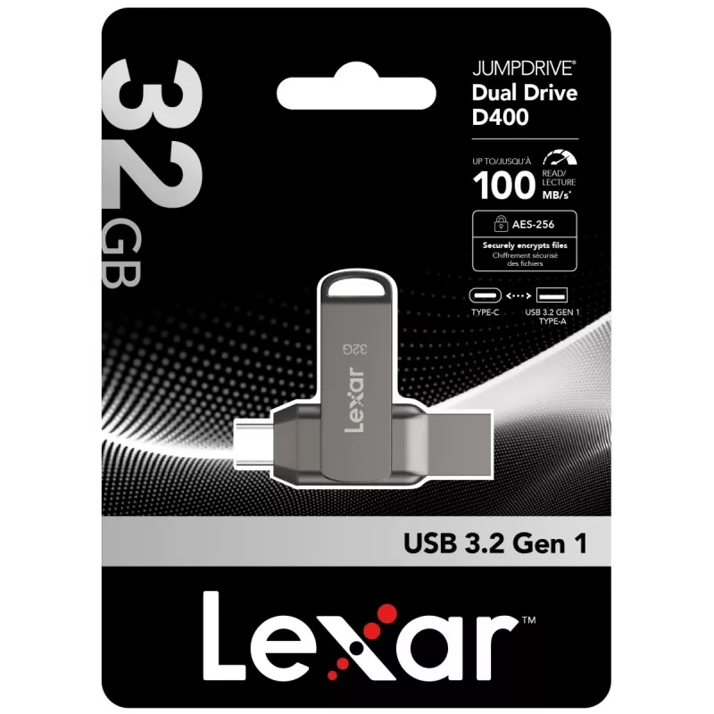 Mälupulk Dual Drive D400 32GB USB-C/A 3.1 100MB/s