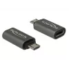 DeLOCK - USB-adapter - USB-C (W) Micro-USB tüüp B (M) - USB 3.1 Gen 1 - 2,8 cm - Antratsiit (65927)