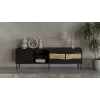 TV-kapp cama meble INSERTO 3D1W 190x40x62 cm must LED-iga