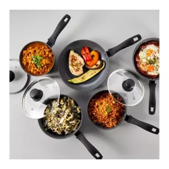 Viieosaline Russell Hobbs pannikomplekt Metallic Marble RH02814EU7 — mittenakkuva kattega, erinevad suurused