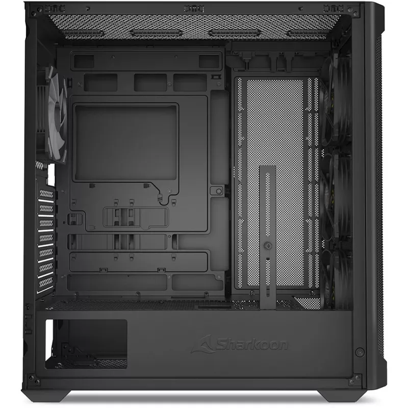 PC-korpus Sharkoon AK4W RGB Strip Midi Tower must