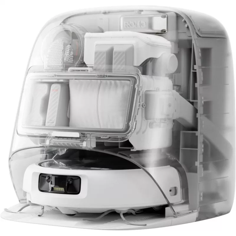 Robot vacuum and wet mop DJI ROMO P (Water Tank Version) — hall/Valge, 0.26 L dust, 4 L clean / 3.2 L dirty water, 5000 mAh aku