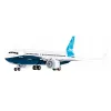 Ehituskomplekt Cobi Boeing 737-8 — 340 osa, soovitatav vanus 7+, sinine ja valge