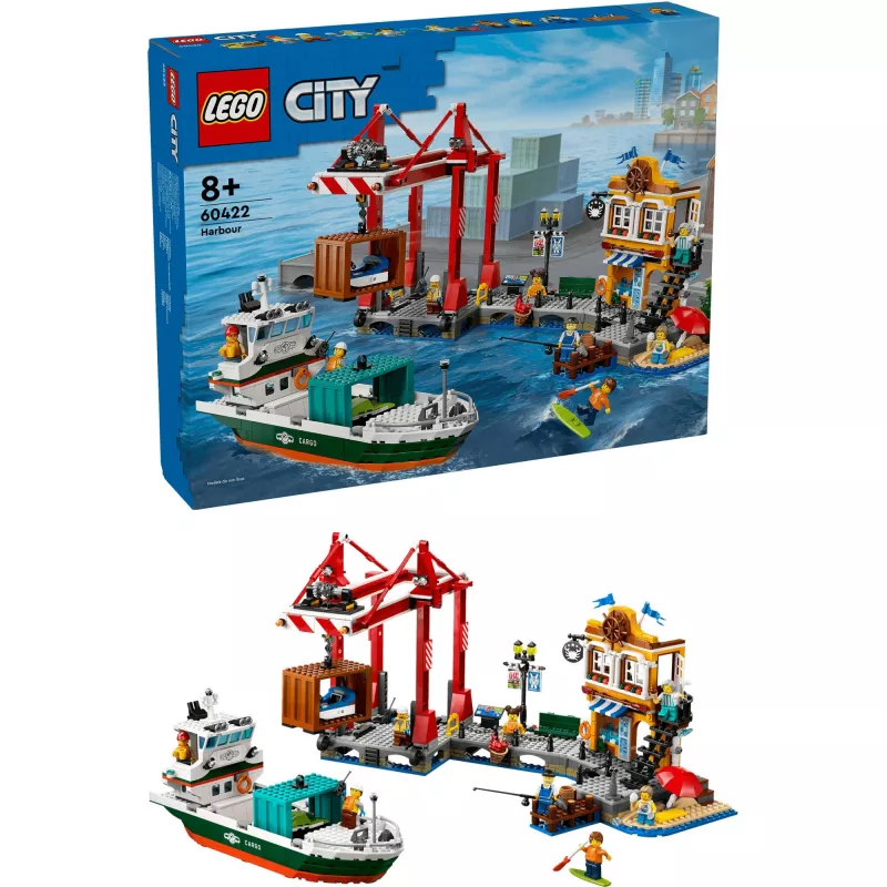 LEGO CITY 60422 Rannasadam ja kaubalaev