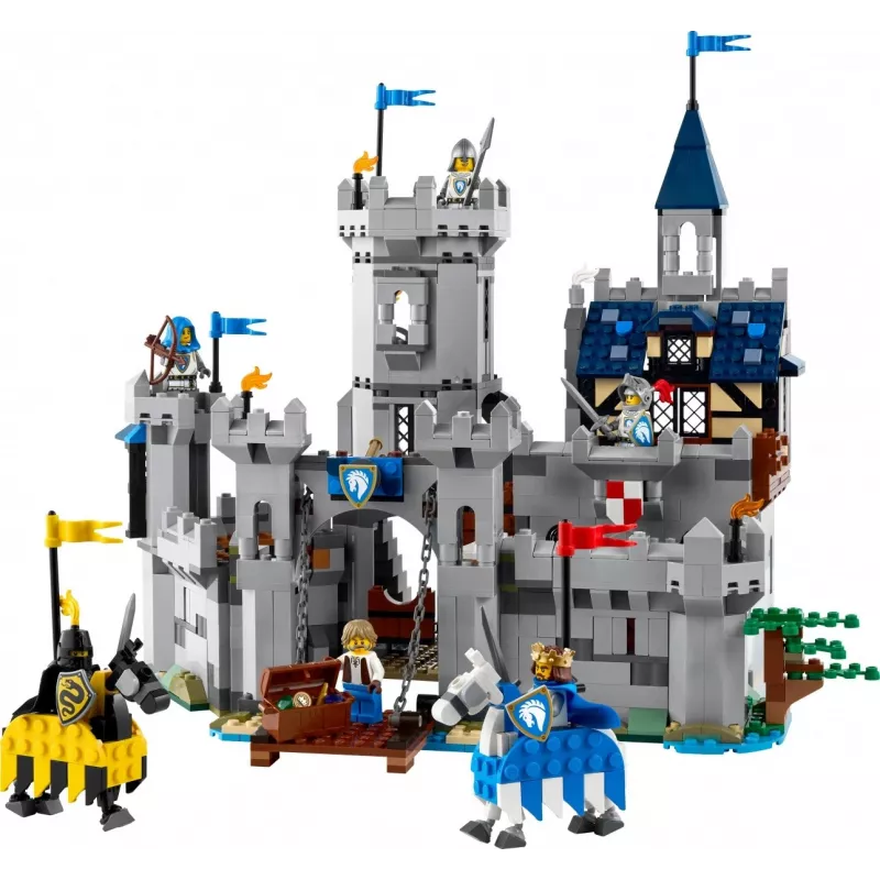 Ehitusmänguasi LEGO Creator 3-in-1 keskaegse rüütli lossi komplekt 31168 — 1371 tükki, 6 minifiguuri, vanusele 9+