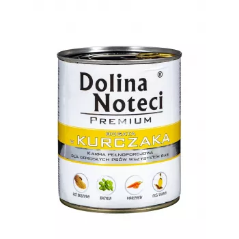 Märg koeratoit Dolina Noteci Poultry Adult 800g — kana, valk 11%, rasv 7%, niiskus 76%