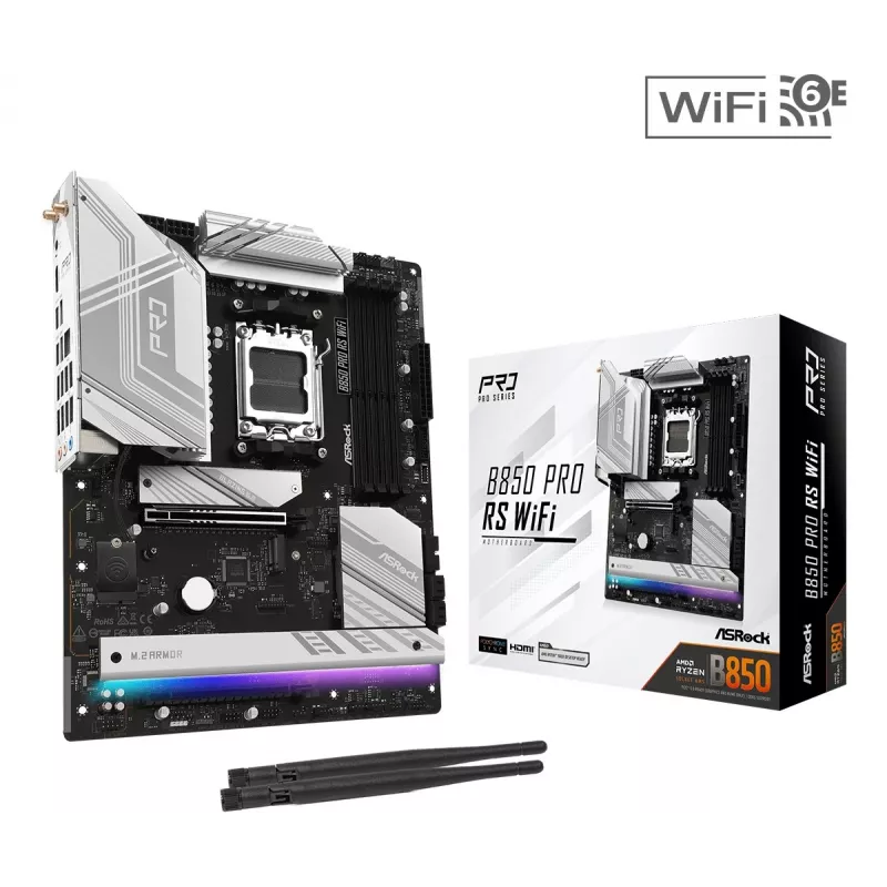 ASRock B850 Pro RS WiFi AM5 ATX emaplaat