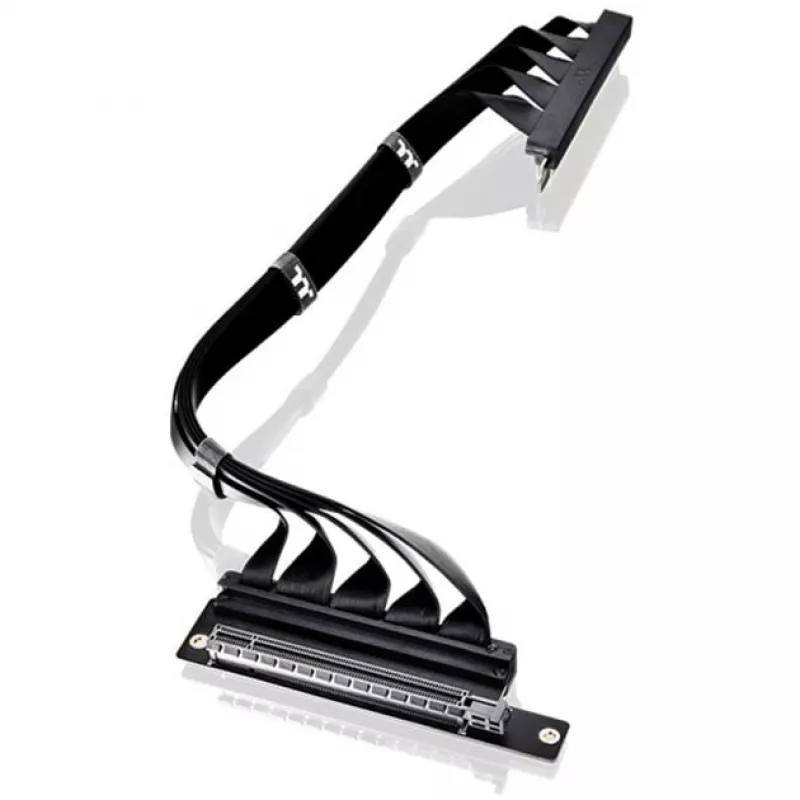 Thermaltake PCI-E 4.0 topelt 90-kraadine riser-kaabel, 40 cm, must