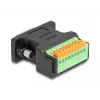 DeLOCK D-Sub 9 isane klemmiploki adapter vajutusnupuga